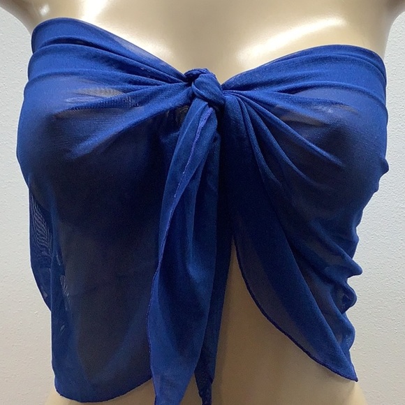 Zuliana Blue Sarong Made in USA - Picture 1 of 3